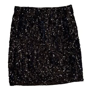 New Womens Stretch Sequin Mini Skirt Sparkling Partywear M New Years Holiday